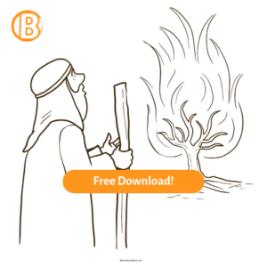 moses and the burning bush coloring page Archives - Bible Story Clipart
