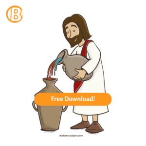 Jesus Turns Water Into Wine - Bible Story Clipart