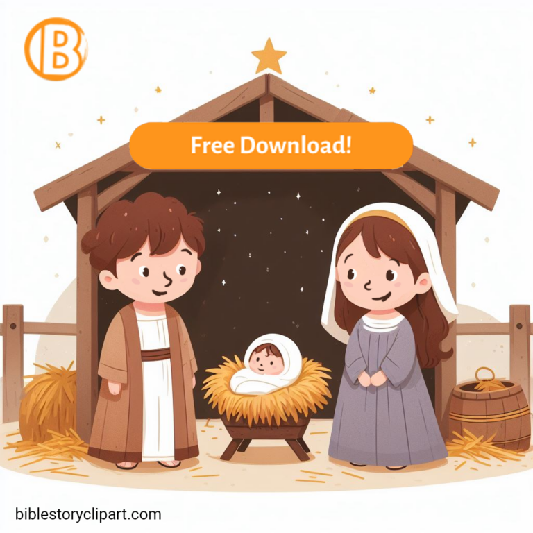 The Birth of Jesus for Kids - Bible Story Clipart