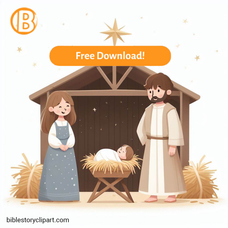 The Nativity Scene Bible Story Clipart