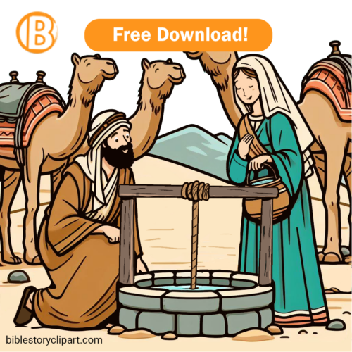 Abrahams Servant and Rebekah at the Well