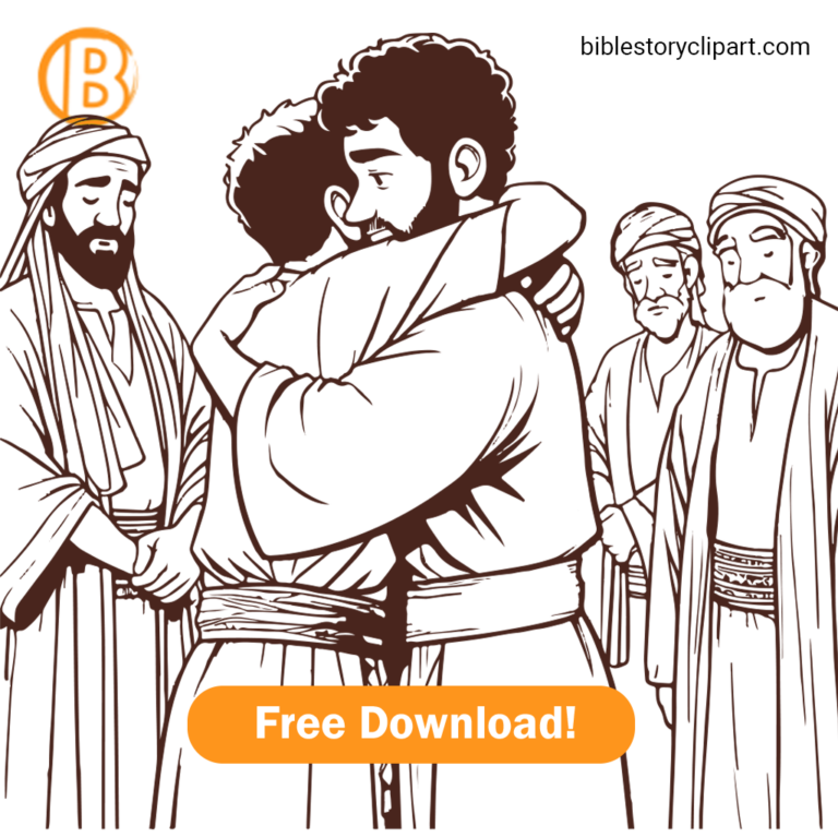Joseph Forgives His Brothers - Joseph Making Himself Known To His Brothers Coloring Page TN 768x768