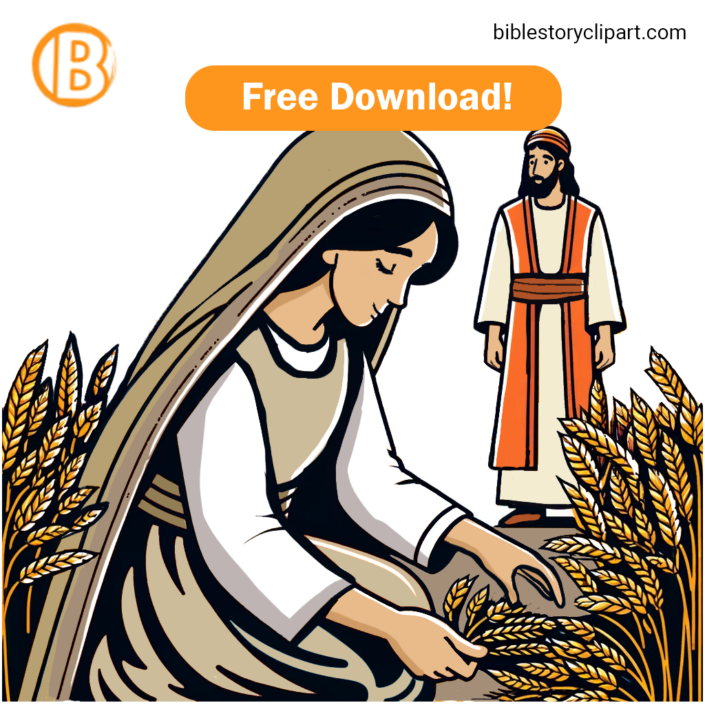 Ruth and Boaz - Bible Story Clipart