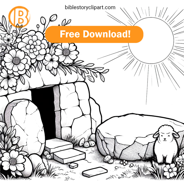 Jesus 39 Empty Tomb Coloring Page - Jesus Empty Tomb Coloring Page TN 1 768x768