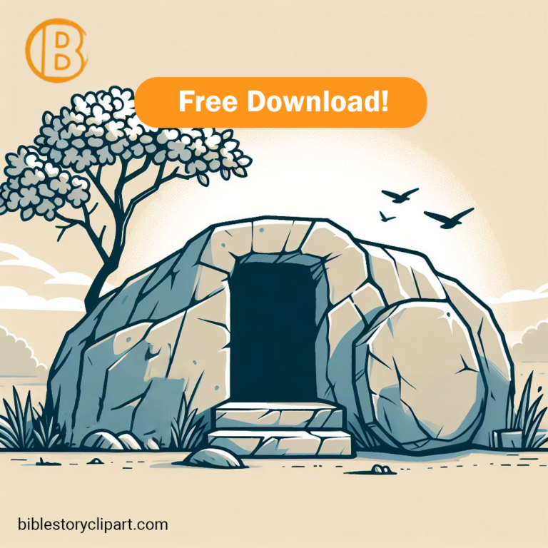 Jesus' Empty Tomb - Bible Story Clipart