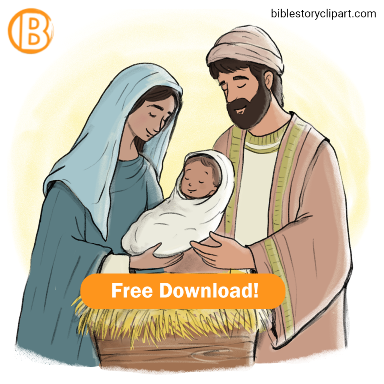 The Nativity Scene- Mary, Joseph, and Baby Jesus in a Manger Coloring ...
