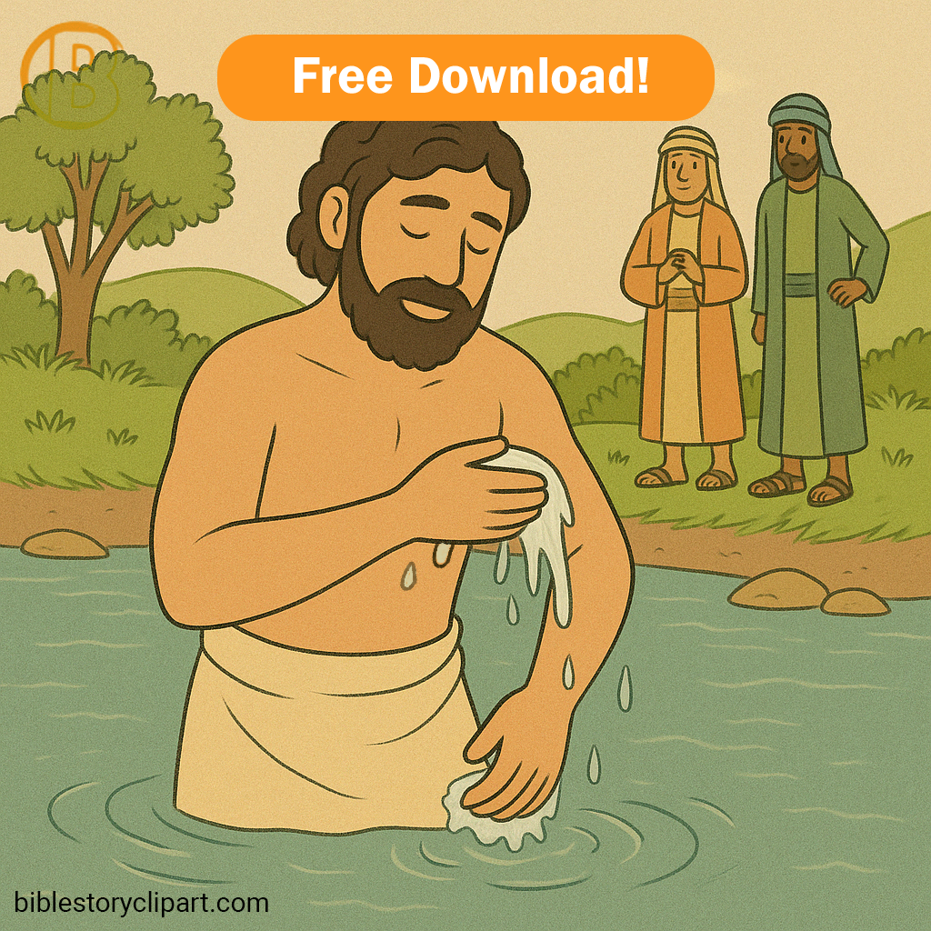 Naaman Washing in the Jordan River