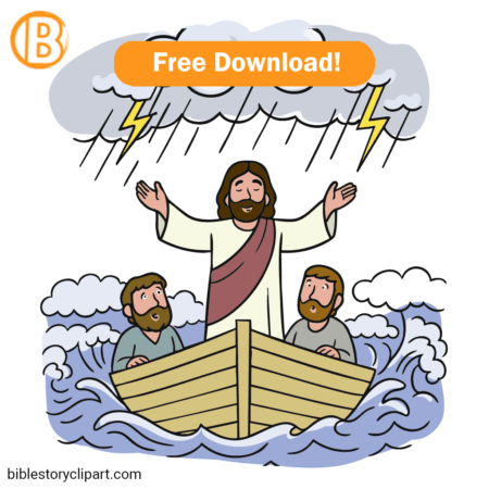 Jesus calming the storm