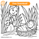 Miriam Watches Baby Moses in the Nile Coloring Page