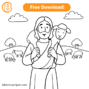 Parable of the Lost Sheep Coloring Page