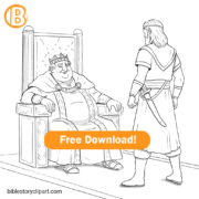 Ehud and the Defeat of King Eglon Coloring Page