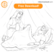 Jael and Sisera Coloring Page