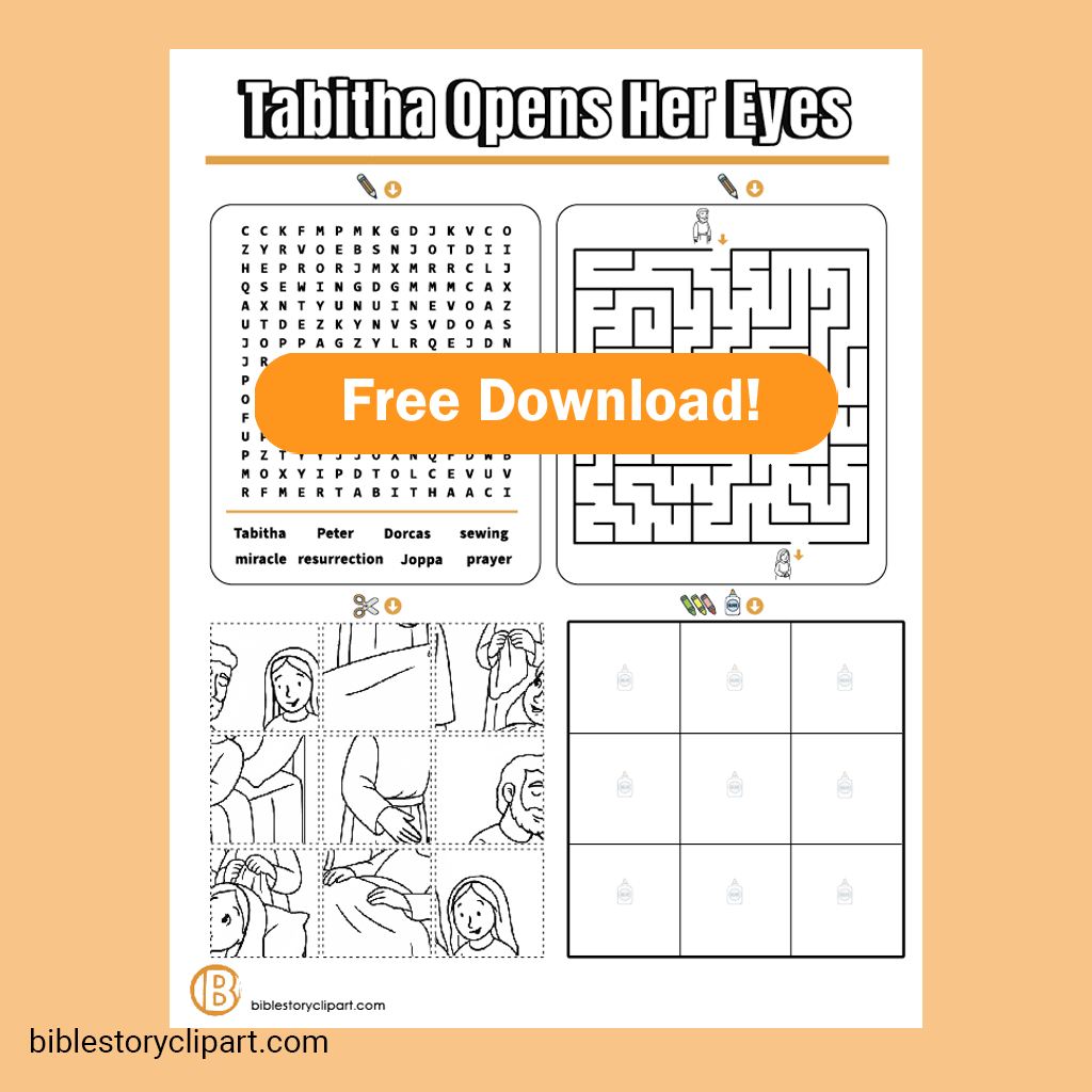 Tabitha Opens Her Eyes Fun Worksheet