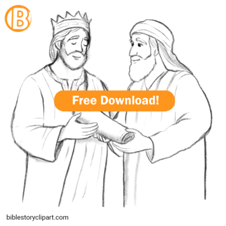 King Josiah Finds the Book of the Law Coloring Page