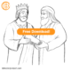 King Josiah Finds the Book of the Law Coloring Page